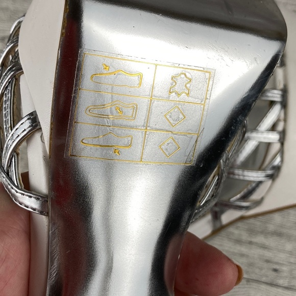 Bebe high heel platform shoes size 9 leather top, Preowned - Picture 8 of 12